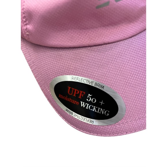 NEW New Balance Women's 5 Panel‎ Performance Hat Running Reflective Raspberry - Picture 5 of 8